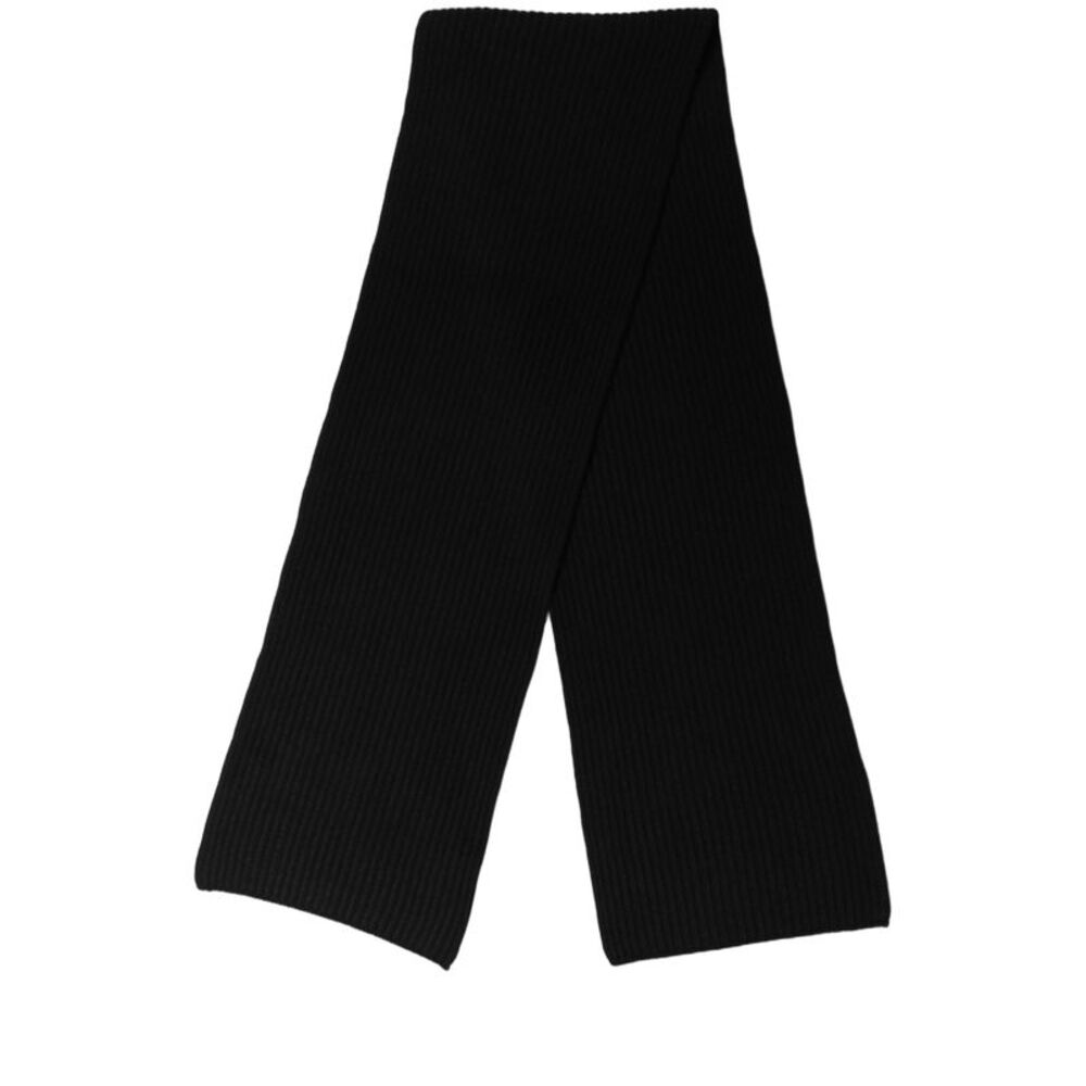 Dolce & Gabbana Men Black Wool Knitted Neck Shawl Men's Scarf